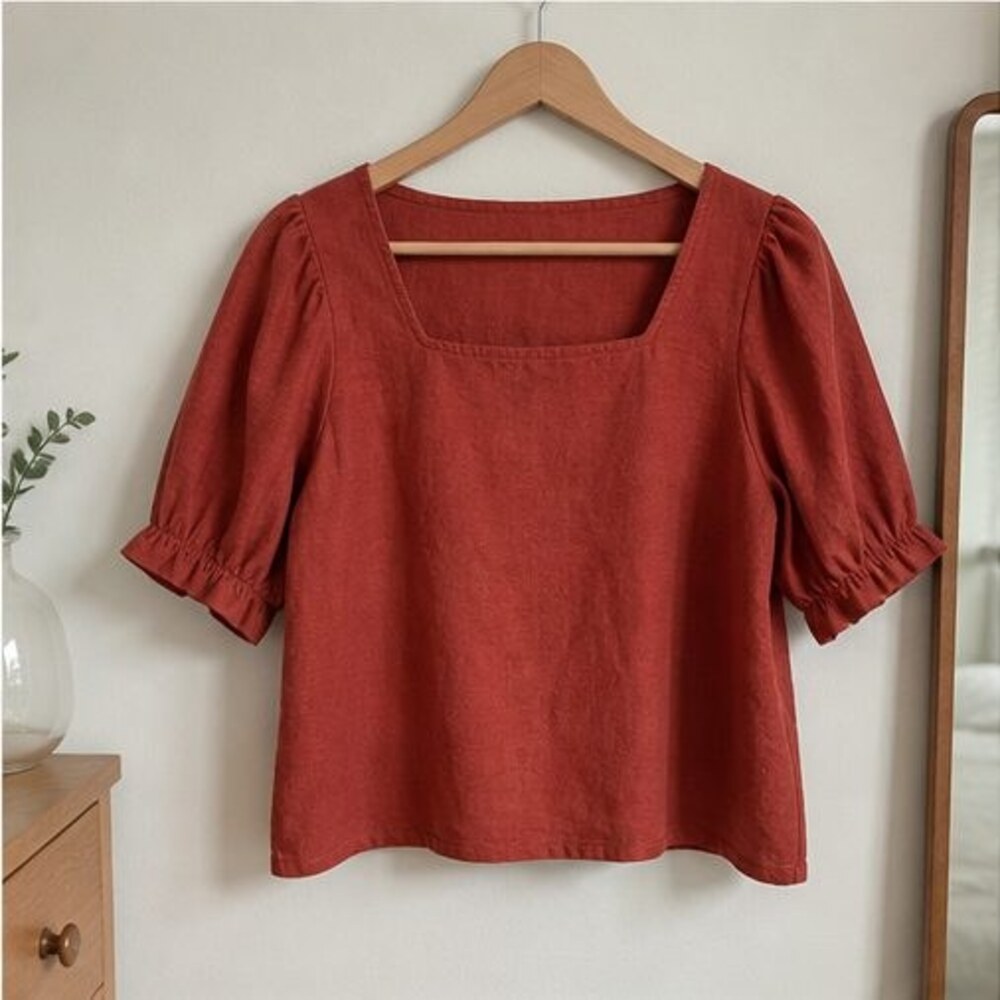 Sand Ruffle Blouse - Picture 1 of 6
